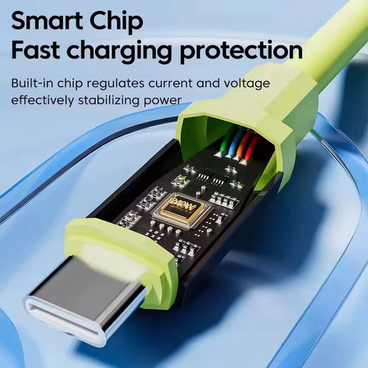 240W Type C Cable PD Fast Charging Phone Charger Data Cord For iPhone 17 Huawei Type C to USB C Quick Charge Wire