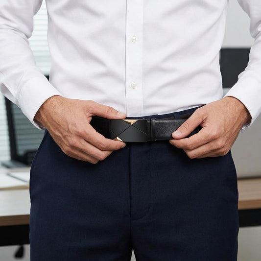 Genuine Leather Automatic Buckle Belt