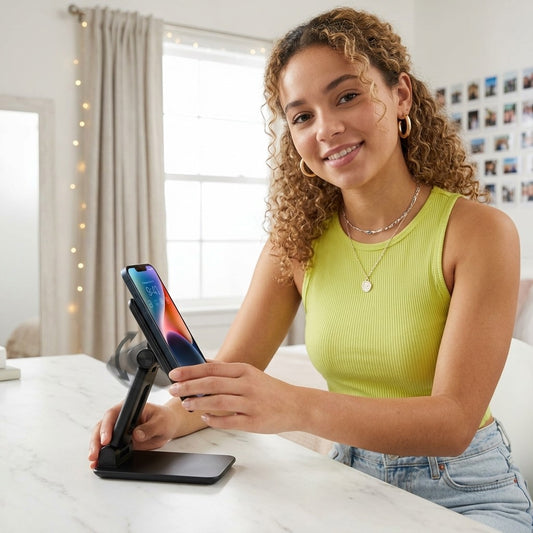 Adjustable Desktop Phone and Tablet Stand